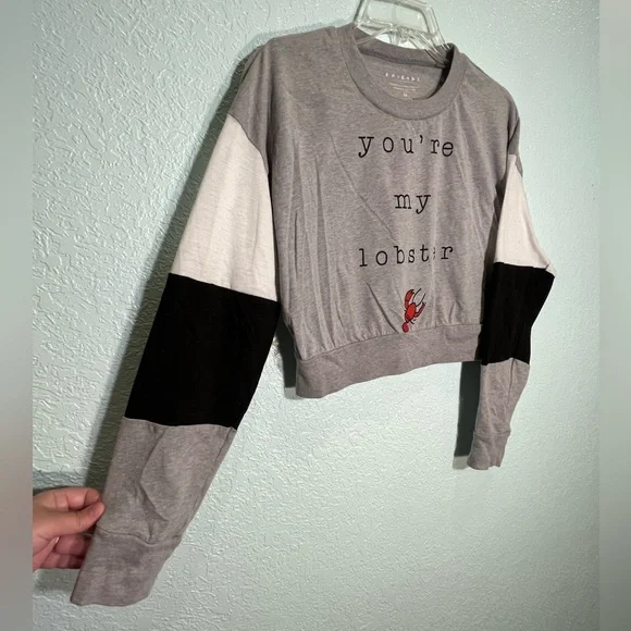 FRIENDS You Are My Lobster Quote Long Sleeve Graphic Cropped Tee Size M - Picture 4 of 8